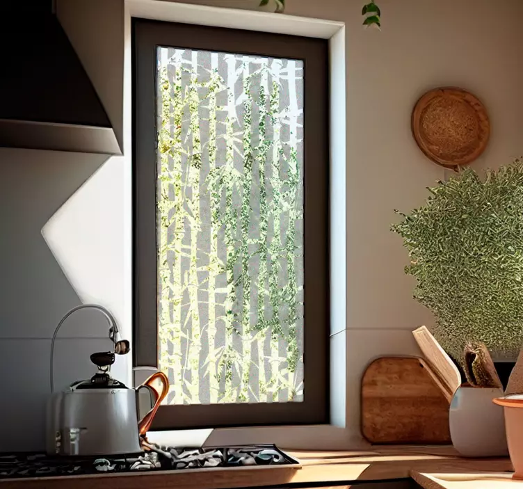 Autocolante pentru ferestre și sticlă bambus Translucid - TenStickers