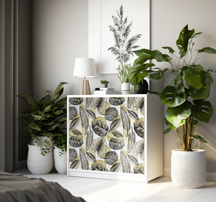 Autocolante mobila plante tropicale elegante - TenStickers