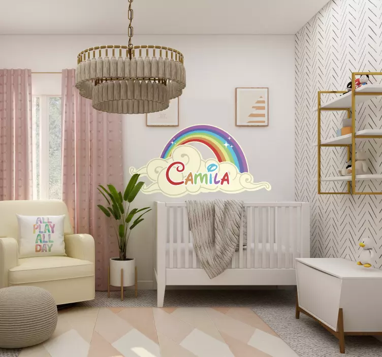 Copii personalizate autocolant curcubeu nor - TenStickers