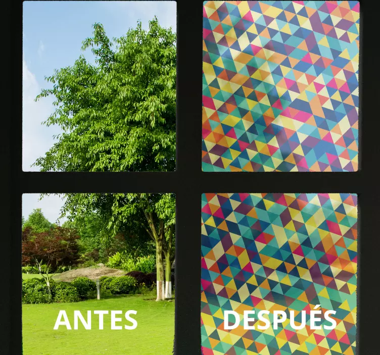 Autocolante pentru ferestre și sticlă geometrie translucidă - TenStickers