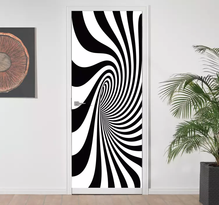 Autocolant vinil ușă gaură neagră - TenStickers