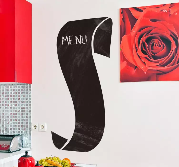 Meniul de tablă cu meniu - TenStickers