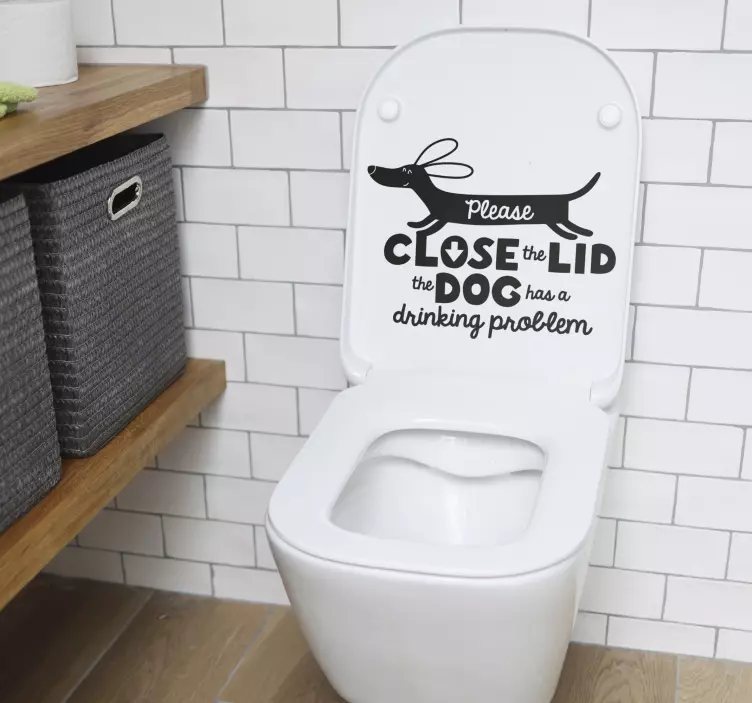 Autocolante de perete Închide capacul câine - TenStickers