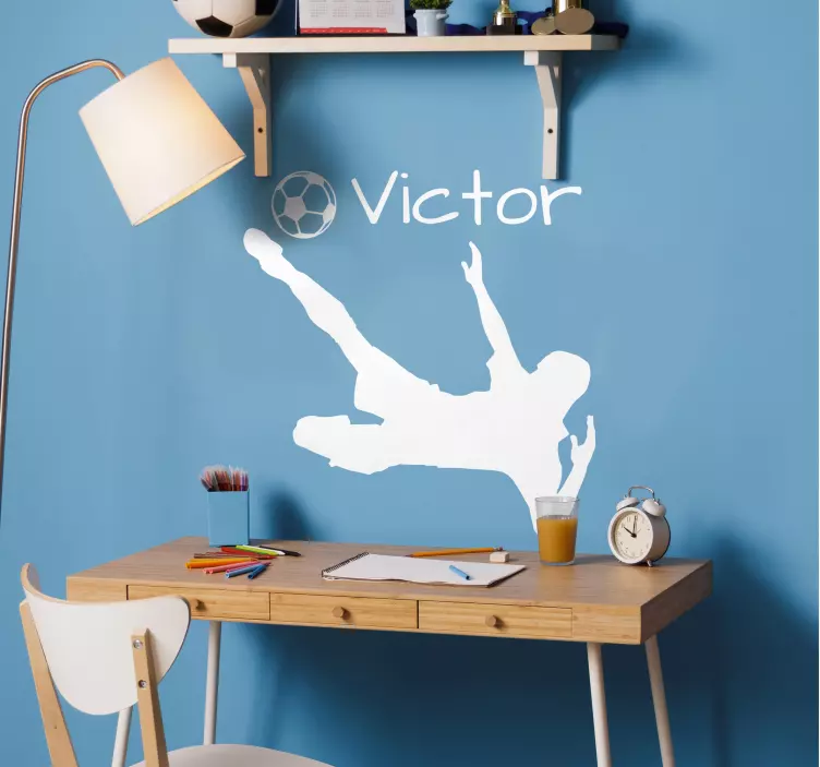 Personalizabil jucător de fotbal decorative de vinil - TenStickers