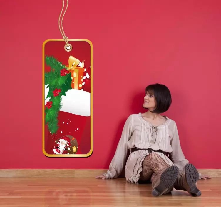 Autocolant eticheta de craciun - TenStickers