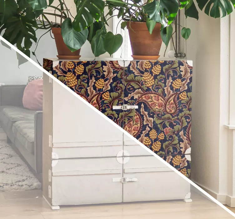 Realist paisley ilustrație mobilier decal - TenStickers
