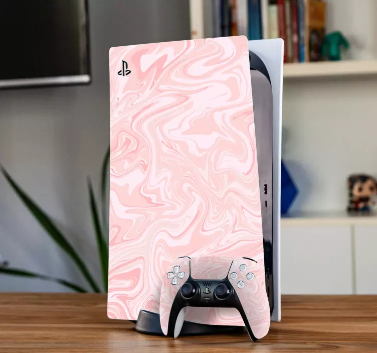 Autocolante ps4 marmură roz ps4 - TenStickers