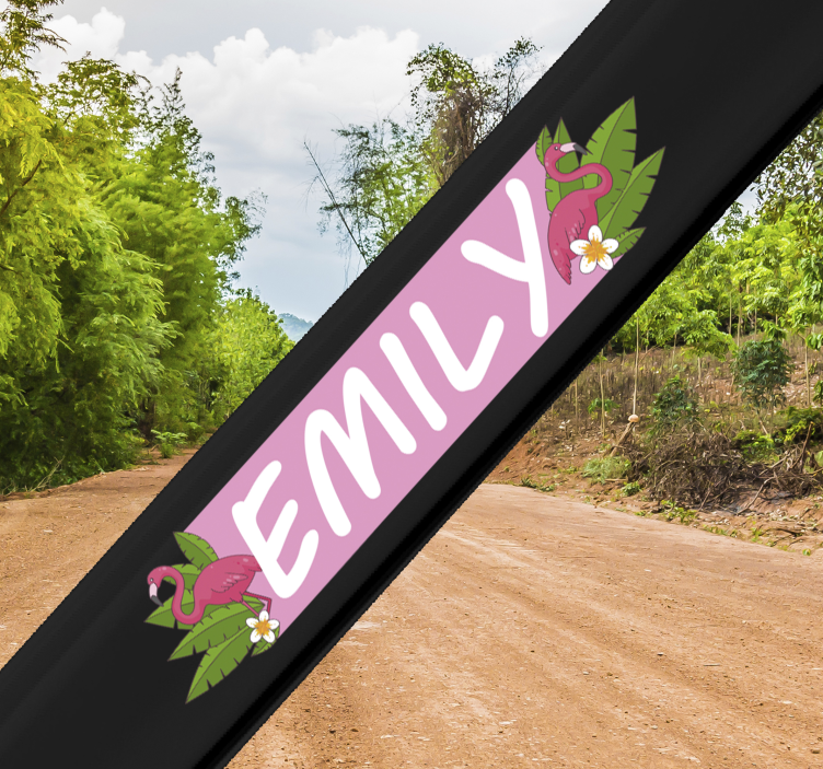 Personalizabil decal biciclete flamingo pentru biciclete - TenStickers