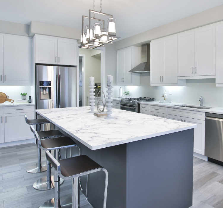 Autocolante mobila marmură albă - TenStickers