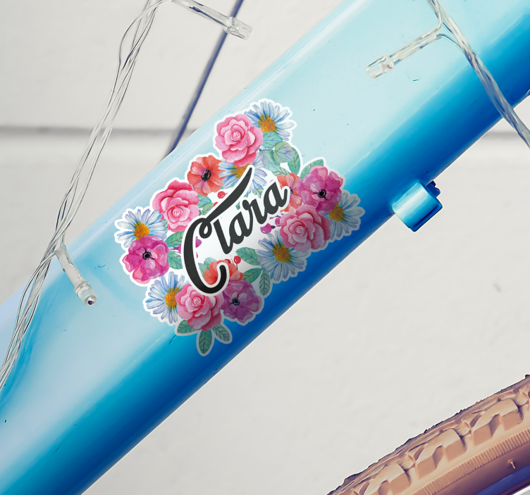 Autocolante biciclete flori - TenStickers