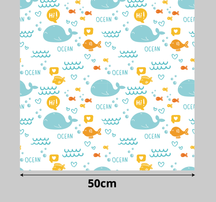 Autocolant colorat și fericit pentru mobilă oceanică - TenStickers