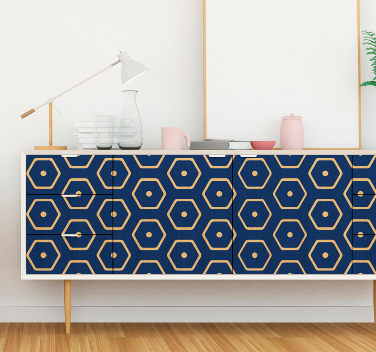 Autocolant cu mobilier cu model minimalist geometric - TenStickers