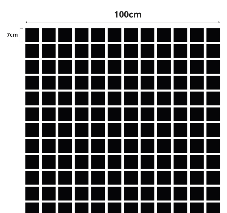 Autocolant fereastră la scară pătrate gri - TenStickers