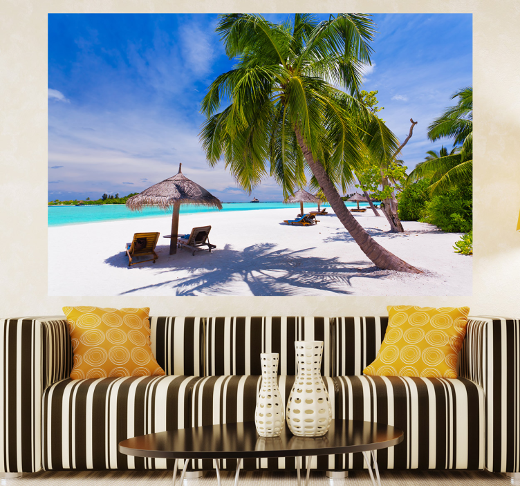 Paradisul insula de zi perete decor decor - TenStickers