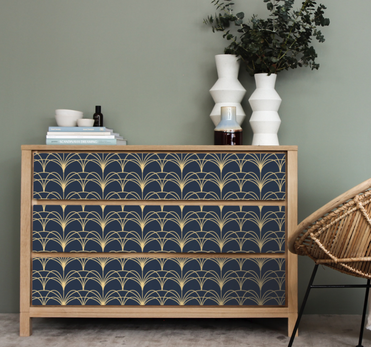 Decorați mobilier de artă modernă cu deco auriu - TenStickers