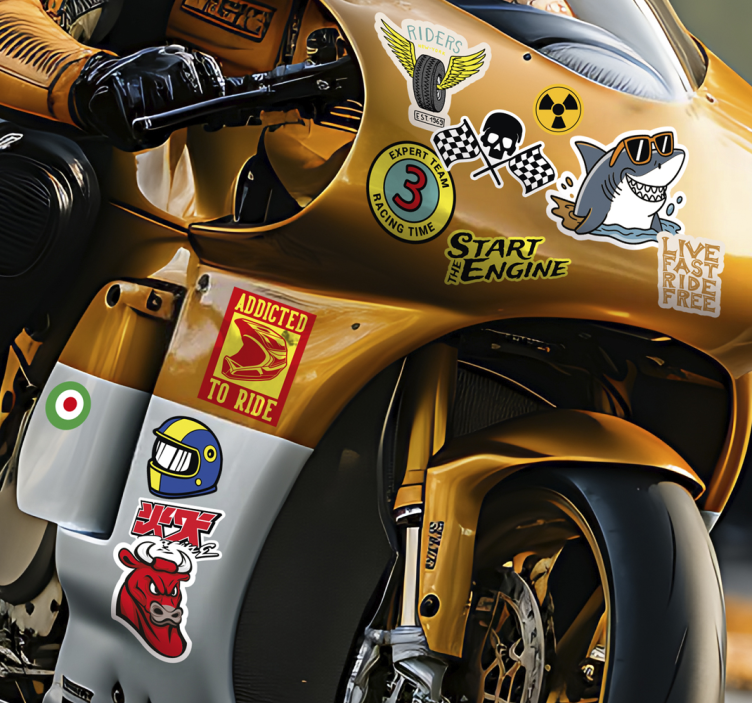 Autocolante motociclete pachet de proiectare bombe - TenStickers