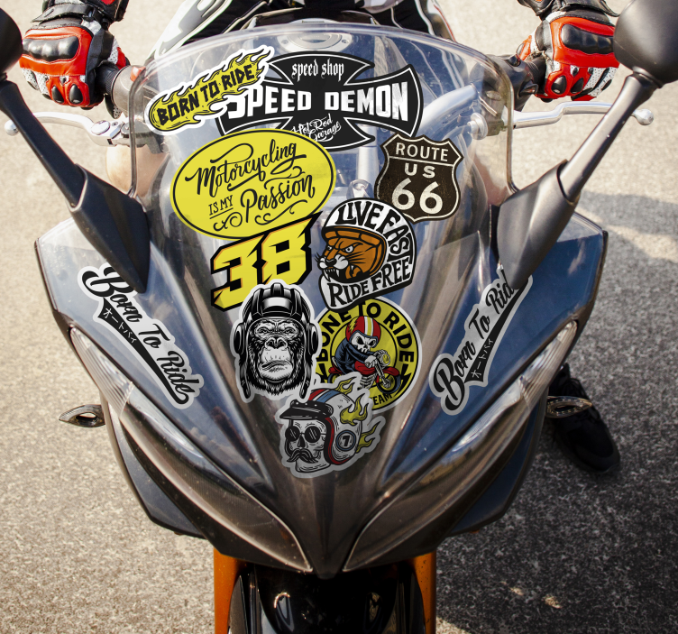 Autocolante motociclete pachet de bombe original - TenStickers