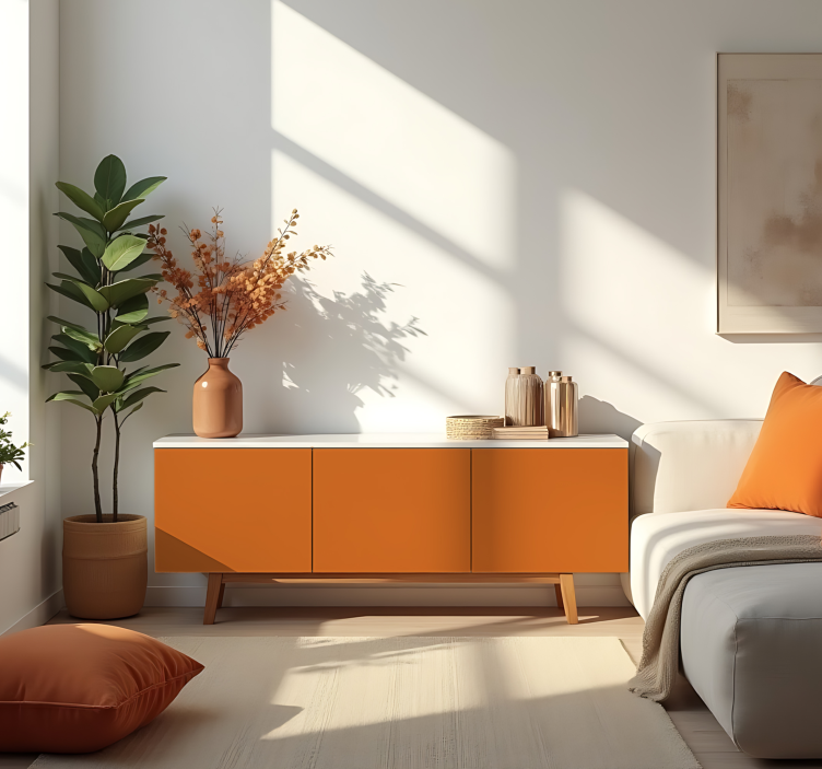 Autocolant monocolor pe foaie portocaliu mat - TenStickers