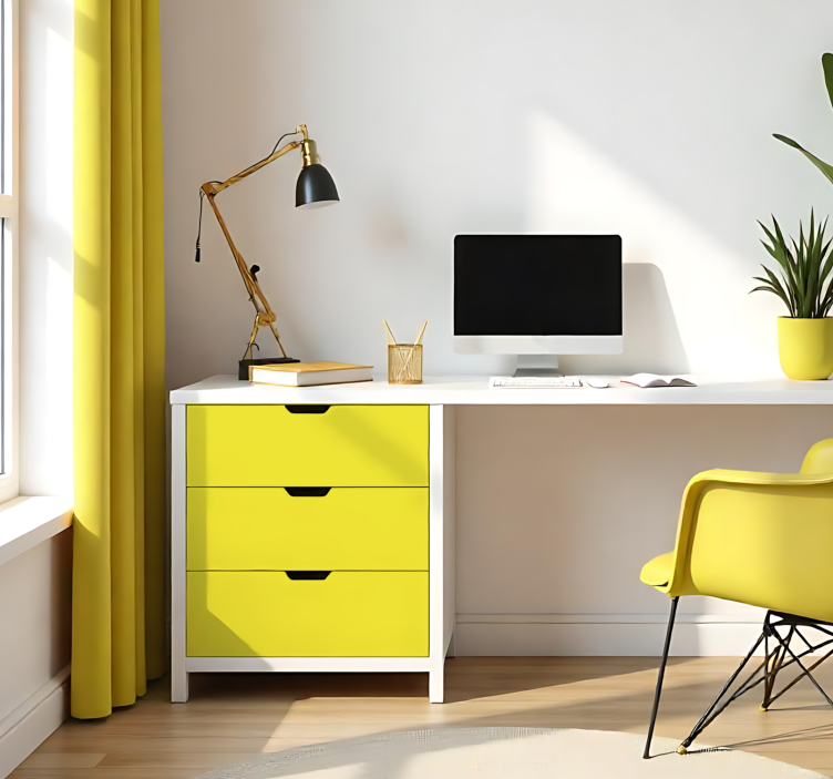 Autocolant monocolor pe foaie galben deschis mat - TenStickers