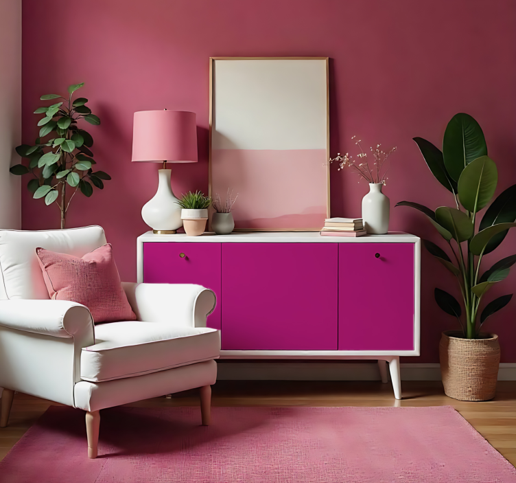 Autocolant monocolor pe foaie roz aprins mat - TenStickers