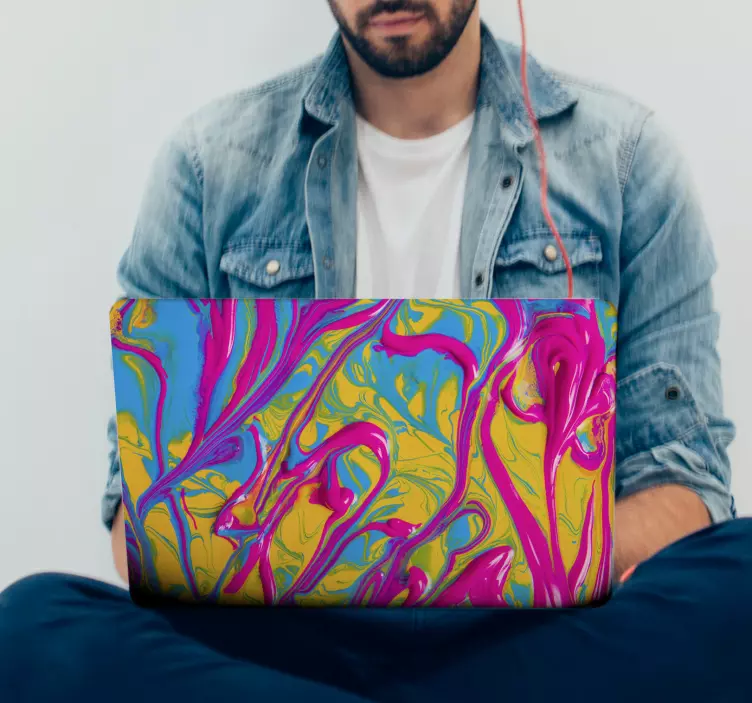 Abstract art sticker pentru laptop - TenStickers