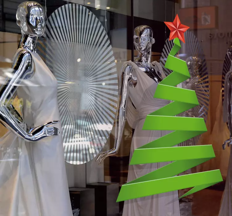 Abstract autocolant copac de crăciun - TenStickers