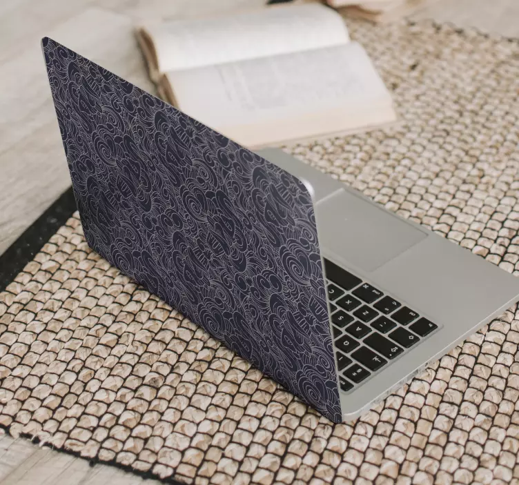 Abstract sticker ornamental pentru paisley laptop - TenStickers