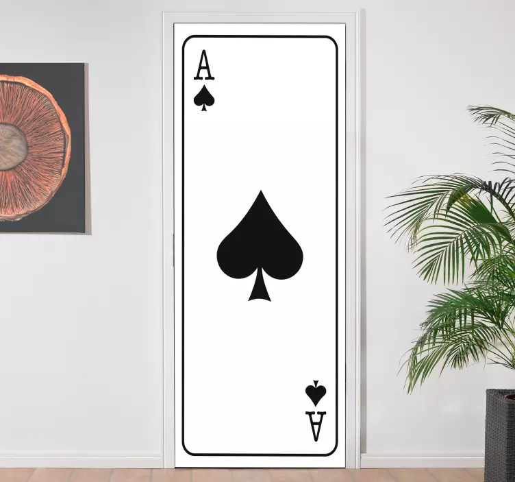 Ace cartelă decorative autocolant ușa - TenStickers