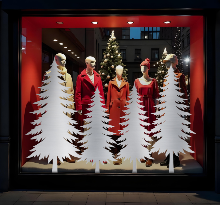 Etichete animale copaci de iarnă - TenStickers