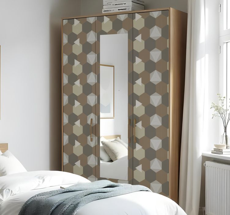 Etichete animale hexagoane maro - TenStickers