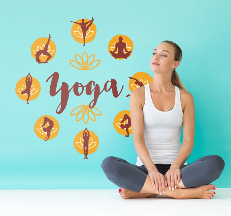 Autocolant estetică inspirație pentru stilul de viață yoga - TenStickers