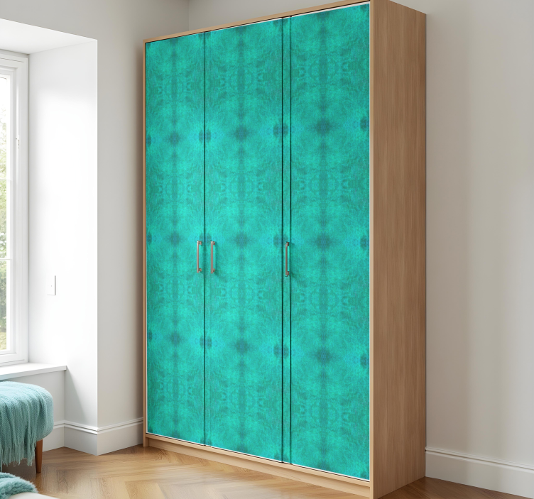 Etichete animale model de textură turcoaz - TenStickers