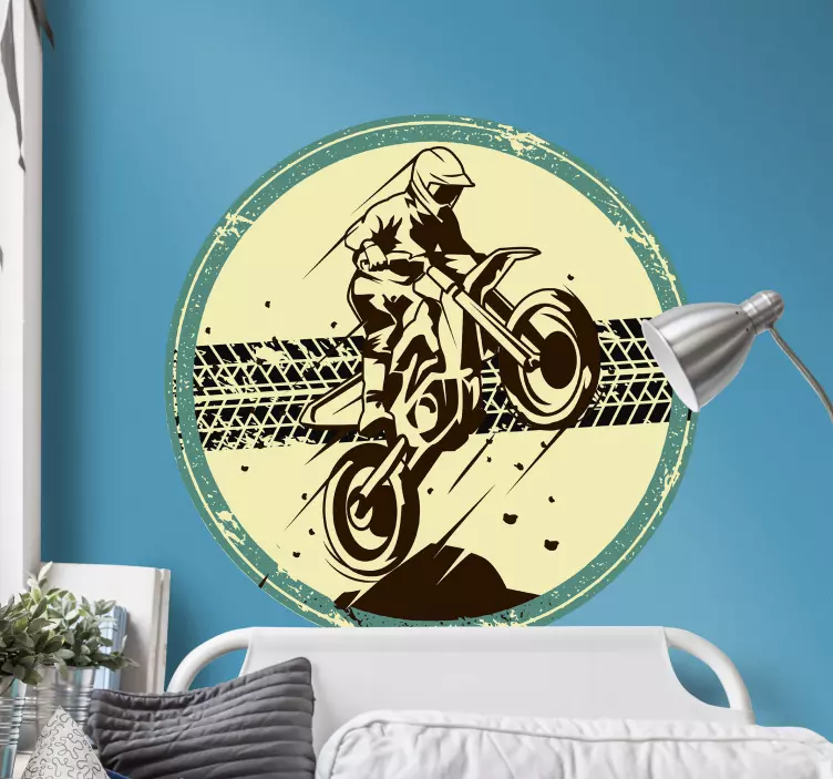 Etichete animale motociclist de motocross sărind - TenStickers