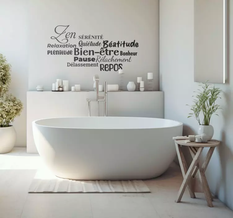 Etichete animale mots bonheur de bain - TenStickers