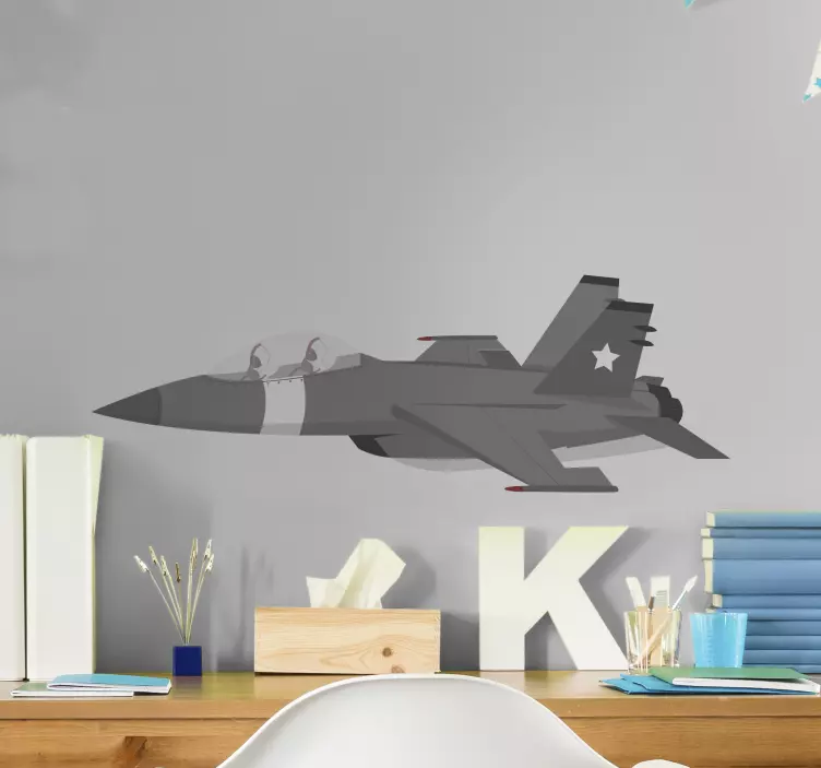 Autocolant motor proiectarea avionului de luptă - TenStickers