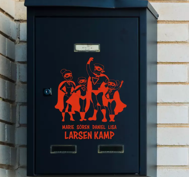 Etichete animale supereroi personalizabili pentru familie - TenStickers