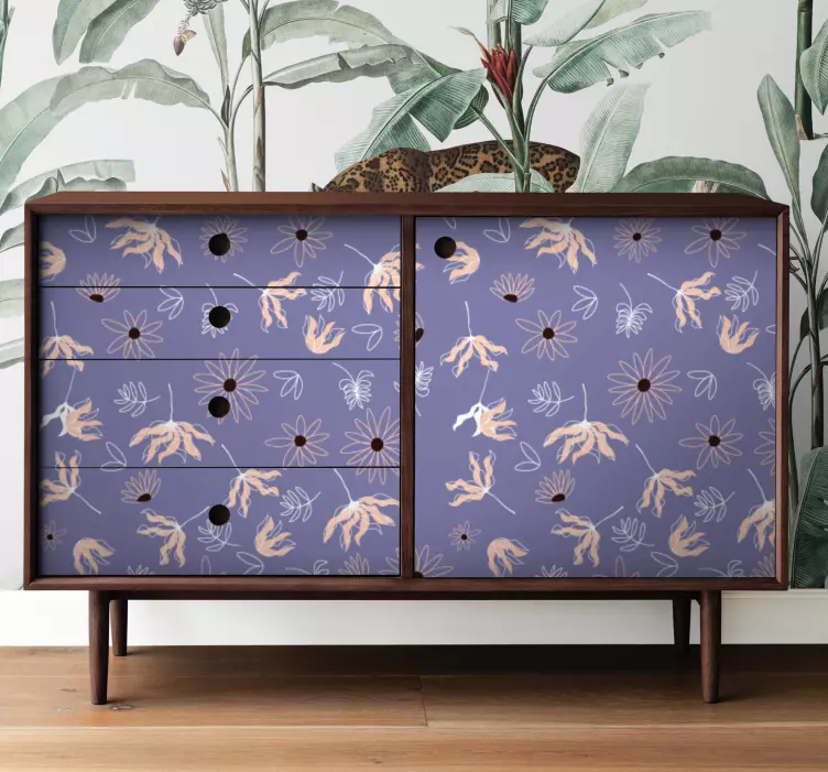 Etichete animale suprafață cu motive florale - TenStickers