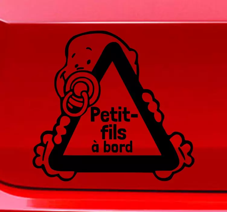 Etichete animale vinilo decorativo nieto a bordofr - TenStickers