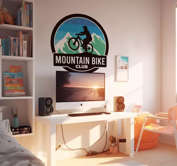 Adolescenti autocolante perete cameră club de mountain bike - TenStickers