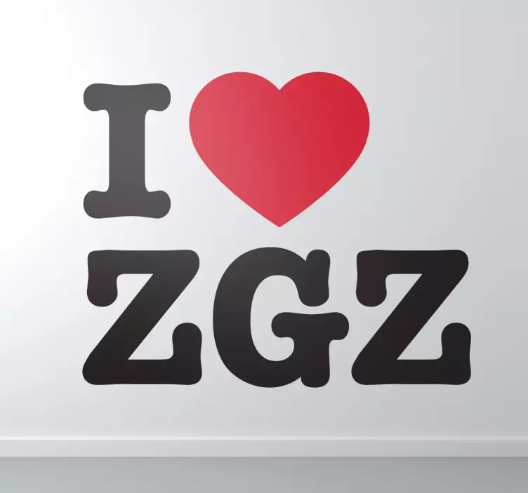 Ador autocolantul de perete zaragoza - TenStickers