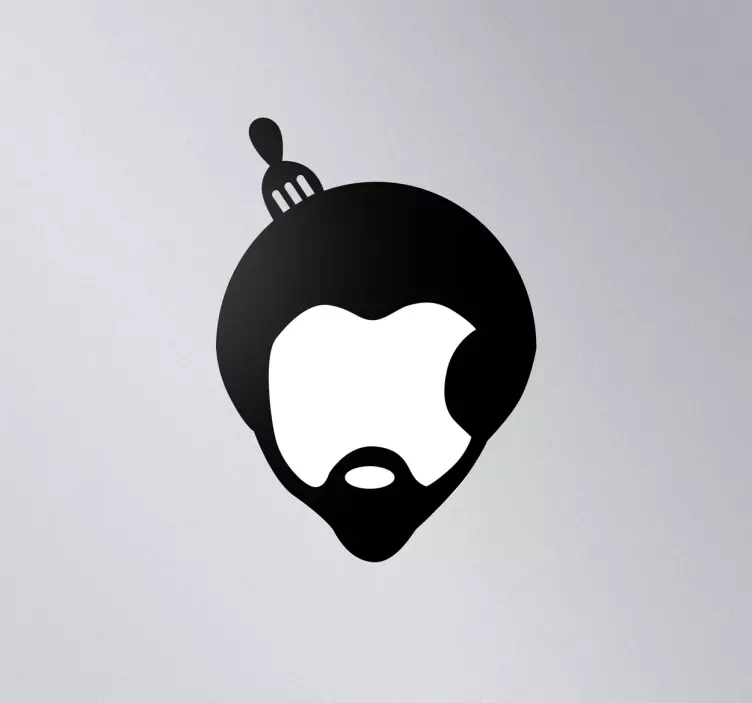 Afro sticker macbook pe pieptene - TenStickers