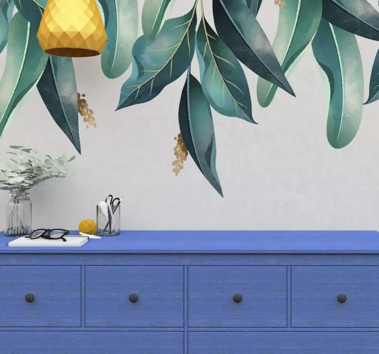 Autocolant de perete agățat de frunze tropicale - TenStickers