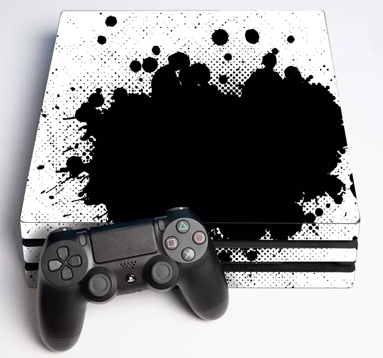 Stikcer de piele alb splash ps4 - TenStickers