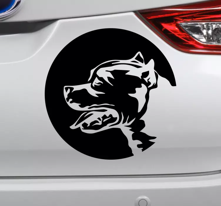 American stafford-shire terrier decal auto - TenStickers