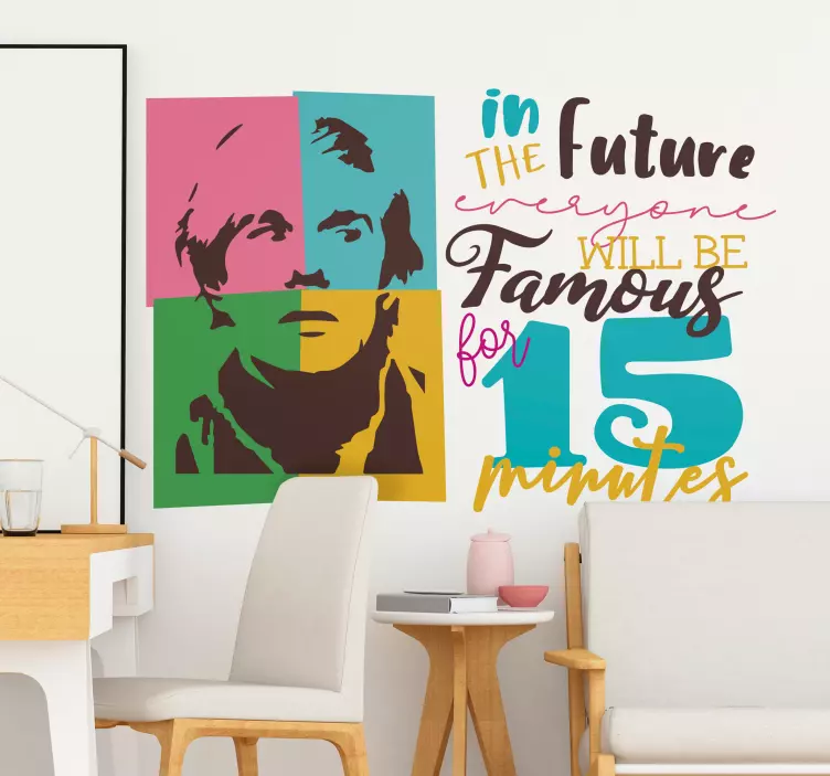 Andy warhol faima citat autocolant - TenStickers