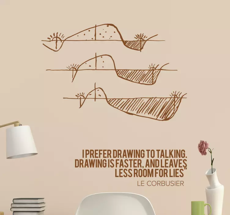 Autocolant le-corbusier pentru arhitectură - TenStickers