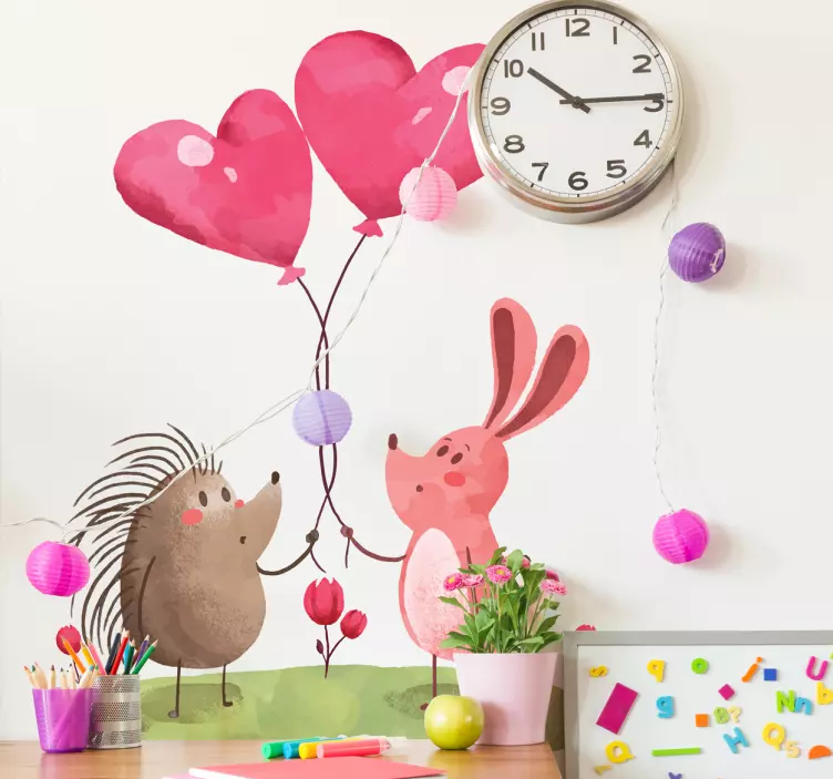 Autocolant de porumbar și iepure - TenStickers