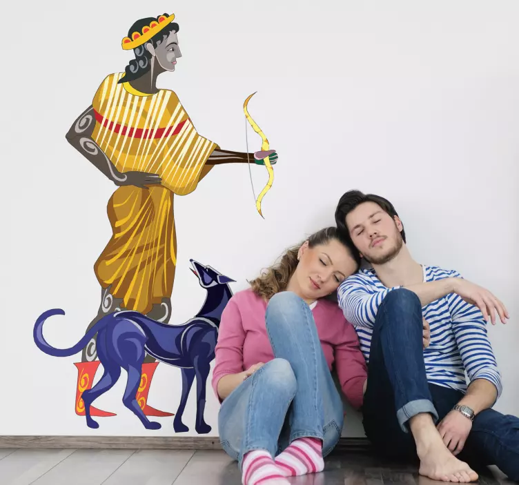 Artemis mitologie greacă decal decorativ - TenStickers