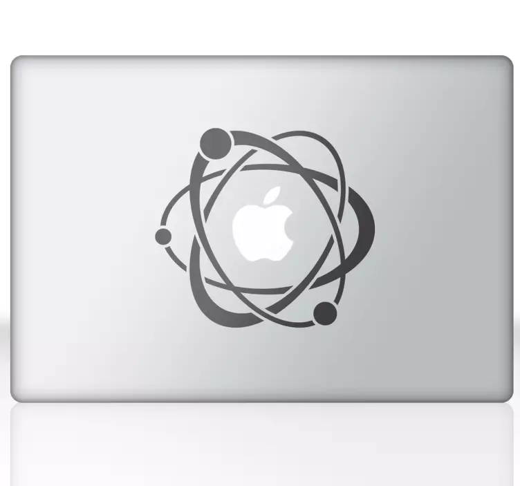 Atom și electroni autocolant laptop - TenStickers
