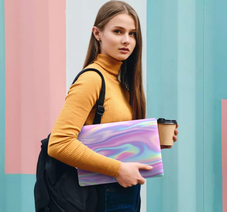 Decal abstract efect irizat pentru laptop - TenStickers